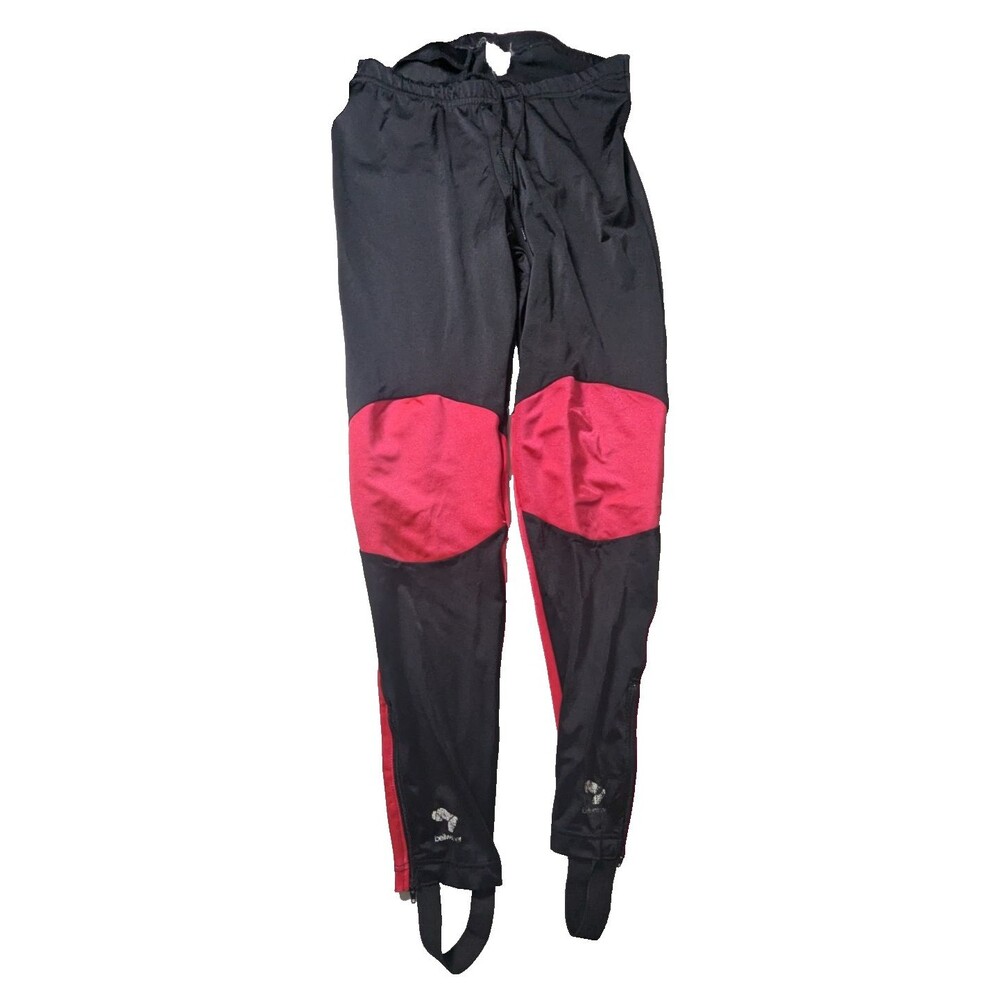 VTG 80s Bellwether Women's M Stirrup Ski Pants Black Neon Pink
